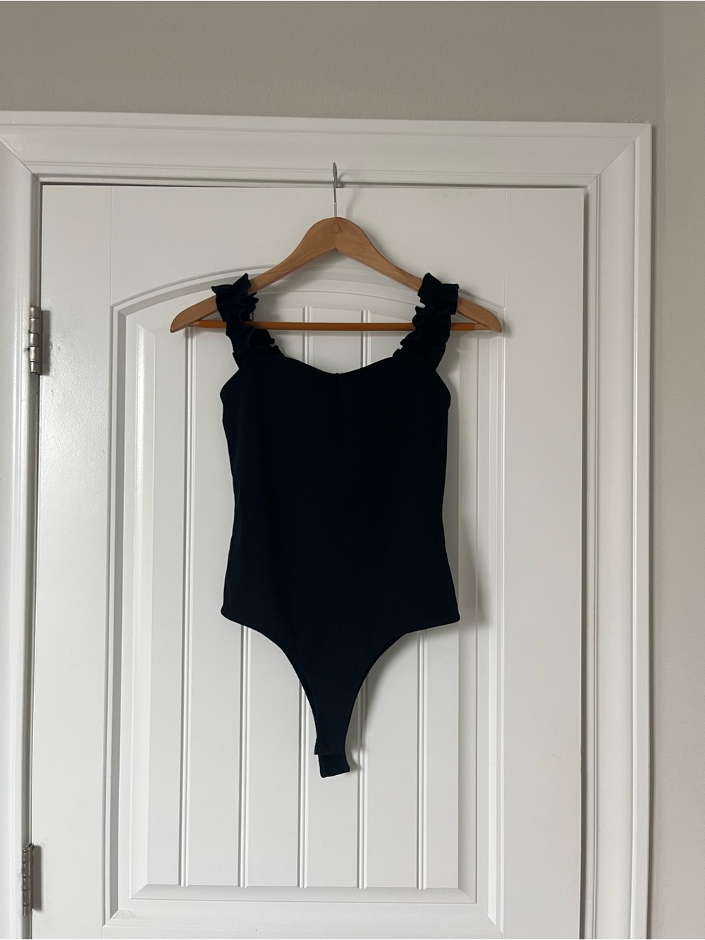 Francesca’s Ribbed Black Body Suit